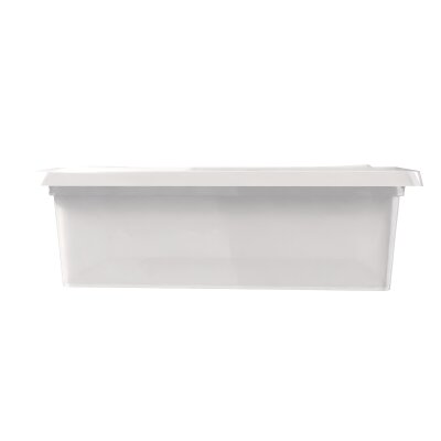 Square plastic box with lid