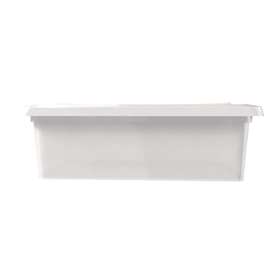 Square plastic box with lid