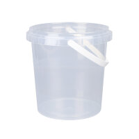 Bucket with plastic handle, PP, round, 0.98 liters, food...