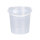 Bucket with plastic handle, PP, round, 0.98 liters, food safe Transparent