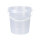 Bucket with plastic handle, PP, round, 0.98 liters, food safe Transparent