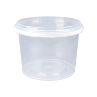 Bucket with plastic handle, PP, round, 1.5 liters,...