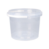 Bucket with plastic handle, PP, round, 1.5 liters,...