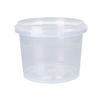 Eimer 1,5 Liter rund transparent lebensmittelecht luftdicht