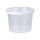 Bucket with plastic handle, PP, round, 1.5 liters, food-safe transparent