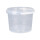 Bucket with plastic handle, PP, round, 1.5 liters, food-safe transparent