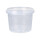 Bucket with plastic handle, PP, round, 1.5 liters, food-safe transparent