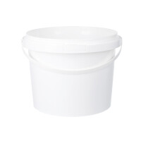 Bucket with plastic handle, PP, square, 1.5 liters,...