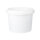 Bucket with plastic handle, PP, square, 1.5 liters, food-safe  White