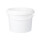 Bucket with plastic handle, PP, square, 1.5 liters, food-safe  White