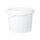 Bucket with plastic handle, PP, square, 1.5 liters, food-safe  White