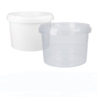 Bucket with plastic handle, PP, round, 3 liters, food-safe