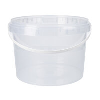 Bucket with plastic handle, PP, round, 3 liters,...