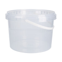 Bucket with plastic handle, PP, round, 3 liters,...