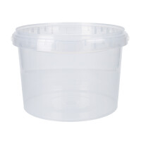 Bucket with plastic handle, PP, round, 3 liters, food-safe Transparent