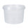 Bucket with plastic handle, PP, round, 3 liters, food-safe Transparent