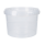 Bucket with plastic handle, PP, round, 3 liters, food-safe Transparent