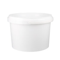 Bucket with plastic handle, PP, round, 3 liters,...