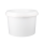 Bucket with plastic handle, PP, round, 3 liters, food-safe  White
