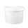 Bucket with plastic handle, PP, round, 3 liters, food-safe  White