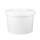 Bucket with plastic handle, PP, round, 3 liters, food-safe  White