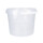 Bucket with plastic handle, PP, round, 4 liters, food-safe Transparent