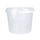 Bucket with plastic handle, PP, round, 4 liters, food-safe Transparent
