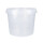 Bucket with plastic handle, PP, round, 4 liters, food-safe Transparent