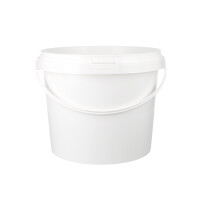 Bucket with plastic handle, PP, round, 3 liters,...