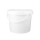 Bucket with plastic handle, PP, round, 3 liters, food-safe White