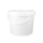 Bucket with plastic handle, PP, round, 3 liters, food-safe White