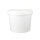 Bucket with plastic handle, PP, round, 3 liters, food-safe White