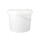 Bucket with plastic handle, PP, round, 3 liters, food-safe White