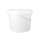 Bucket with plastic handle, PP, round, 3 liters, food-safe White