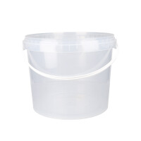 Bucket with plastic handle, PP, round, 5,5 liters food...