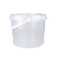 Bucket with plastic handle, PP, round, 5,5 liters food...