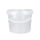 Bucket with plastic handle, PP, round, 5,5 liters food safe Transparent