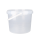 Bucket with plastic handle, PP, round, 5,5 liters food safe Transparent