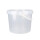 Bucket with plastic handle, PP, round, 5,5 liters food safe Transparent