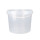 Bucket with plastic handle, PP, round, 5,5 liters food safe Transparent