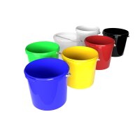 Bucket with ergonomic handle, PP, round, 10 liters,...