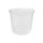 Bucket with ergonomic handle, PP, round, 10 liters, food-safe Transparent