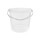 Bucket with ergonomic handle, PP, round, 10 liters, food-safe Transparent