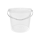 Bucket with ergonomic handle, PP, round, 10 liters, food-safe Transparent