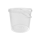 Bucket with ergonomic handle, PP, round, 10 liters, food-safe Transparent