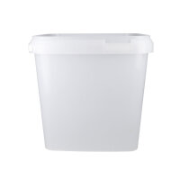 Bucket with plastic handle, PP, square, 8.8 liters,...