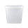 Eimer mit Kunststoffgriff eckig 8 Liter Lebensmittelecht Transparent