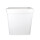 Bucket with plastic handle, PP, square, 8.8 liters, food-safe White