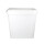 Bucket with plastic handle, PP, square, 8.8 liters, food-safe White