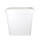 Bucket with plastic handle, PP, square, 8.8 liters, food-safe White